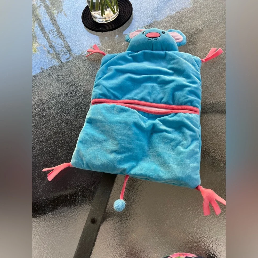 Cozy Blue and Pink Cat Scratcher by [Brand]